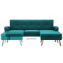 L-förmiges Sofa mit grünem Stoffbezug, 186 x 136 x 79 cm von , Sofas - Ref: Foro24-246999, Preis: 403,99 €, Rabatt: %