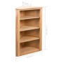 Solid oak wood corner shelf 59x36x100 cm by vidaXL, Lockers and storage cabinets - Ref: Foro24-247041, Price: 190,87 €, Disco...