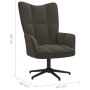 Silla de relajación con taburete terciopelo gris oscuro de , Sillones - Ref: Foro24-328107, Precio: 147,52 €, Descuento: %