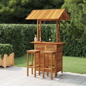 Juego muebles de bar de jardín 3 piezas madera maciza de acacia de , Conjuntos de jardín - Ref: Foro24-3116008, Precio: 437,9...