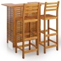 Garden bar furniture set 3 pieces solid acacia wood by , Garden sets - Ref: Foro24-3115998, Price: 353,04 €, Discount: %