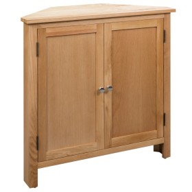 Solid oak wood corner cabinet 80x33.5x78 cm by vidaXL, Lockers and storage cabinets - Ref: Foro24-247039, Price: 202,99 €, Di...