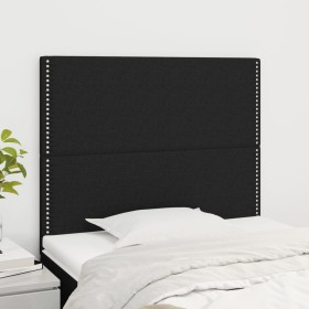 Cabeceros 2 unidades de tela negro 100x5x78/88 cm de , Cabeceros y pies de cama - Ref: Foro24-3116184, Precio: 70,99 €, Descu...