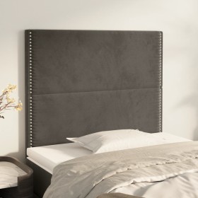 Headboards 2 units of dark gray velvet 80x5x78/88 cm by , Headboards and footboards - Ref: Foro24-3116223, Price: 65,99 €, Di...