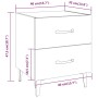 Bright white nightstand 40x35x47.5 cm by vidaXL, Nightstands - Ref: Foro24-812000, Price: 52,41 €, Discount: %