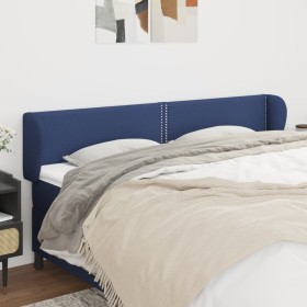 Blue fabric headboard 183x23x78/88 cm by , Headboards and footboards - Ref: Foro24-3117024, Price: 76,99 €, Discount: %