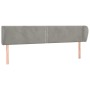 Cabecero de terciopelo gris claro 163x23x78/88 cm de , Cabeceros y pies de cama - Ref: Foro24-3117058, Precio: 66,30 €, Descu...