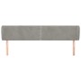 Cabecero de terciopelo gris claro 163x23x78/88 cm de , Cabeceros y pies de cama - Ref: Foro24-3117058, Precio: 66,30 €, Descu...