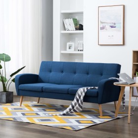 3 seater blue fabric sofa by vidaXL, Sofas - Ref: Foro24-246995, Price: 360,97 €, Discount: %