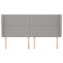 Headboard with light gray fabric ears 183x23x118/128 cm by , Headboards and footboards - Ref: Foro24-3117830, Price: 121,25 €...