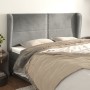 Headboard with light gray velvet ears 163x23x118/128 cm by , Headboards and footboards - Ref: Foro24-3117870, Price: 121,86 €...