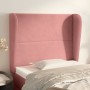 Cabecero con orejas de terciopelo rosa 83x23x118/128 cm de , Cabeceros y pies de cama - Ref: Foro24-3117851, Precio: 82,26 €,...