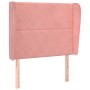 Cabecero con orejas de terciopelo rosa 83x23x118/128 cm de , Cabeceros y pies de cama - Ref: Foro24-3117851, Precio: 82,26 €,...