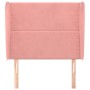 Cabecero con orejas de terciopelo rosa 83x23x118/128 cm de , Cabeceros y pies de cama - Ref: Foro24-3117851, Precio: 82,26 €,...