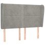 Headboard with light gray velvet ears 147x23x118/128 cm by , Headboards and footboards - Ref: Foro24-3117864, Price: 116,87 €...