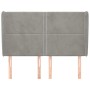 Headboard with light gray velvet ears 147x23x118/128 cm by , Headboards and footboards - Ref: Foro24-3117864, Price: 116,87 €...