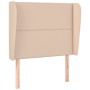 Headboard with ears cappuccino synthetic leather 83x23x118/128 cm by , Headboards and footboards - Ref: Foro24-3117893, Price...