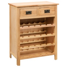 Mueble botellero de madera maciza de roble 72x32x90 cm de vidaXL, Botelleros - Ref: Foro24-247043, Precio: 218,04 €, Descuent...