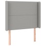 Headboard with light gray fabric ears 83x16x118/128 cm by , Headboards and footboards - Ref: Foro24-3119414, Price: 65,12 €, ...