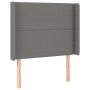 Headboard with dark gray fabric ears 93x16x118/128 cm by , Headboards and footboards - Ref: Foro24-3119423, Price: 67,72 €, D...