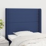 Cabecero con orejas de tela azul 93x16x118/128 cm de , Cabeceros y pies de cama - Ref: Foro24-3119428, Precio: 67,74 €, Descu...