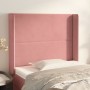 Cabecero con orejas de terciopelo rosa 83x16x118/128 cm de , Cabeceros y pies de cama - Ref: Foro24-3119475, Precio: 76,28 €,...