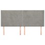 Headboard with light gray velvet ears 163x16x118/128 cm by , Headboards and footboards - Ref: Foro24-3119494, Price: 117,09 €...