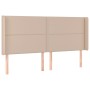 Headboard with ears cappuccino synthetic leather 183x16x118/128 cm by , Headboards and footboards - Ref: Foro24-3119547, Pric...