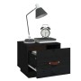 Solid black pine wood bedside table 40x34x35 cm by vidaXL, Nightstands - Ref: Foro24-818293, Price: 41,10 €, Discount: %