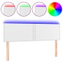 Cabecero con LED cuero sintético blanco 144x5x78/88 cm de , Cabeceros y pies de cama - Ref: Foro24-3121563, Precio: 59,57 €, ...