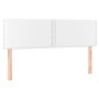 Cabecero con LED cuero sintético blanco 144x5x78/88 cm de , Cabeceros y pies de cama - Ref: Foro24-3121563, Precio: 59,57 €, ...