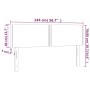 Cabecero con LED cuero sintético blanco 144x5x78/88 cm de , Cabeceros y pies de cama - Ref: Foro24-3121563, Precio: 59,57 €, ...