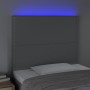 Headboard with LED lights light gray fabric 90x5x118/128 cm by , Headboards and footboards - Ref: Foro24-3122266, Price: 65,3...