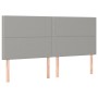 Headboard with LED lights light gray fabric 180x5x118/128 cm by , Headboards and footboards - Ref: Foro24-3122298, Price: 114...