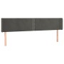 Dark gray velvet headboard with LED 163x16x78/88 cm by , Headboards and footboards - Ref: Foro24-3123151, Price: 80,30 €, Dis...