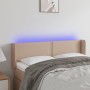 Cappuccino synthetic leather headboard with LED 147x16x78/88 cm by , Headboards and footboards - Ref: Foro24-3123191, Price: ...