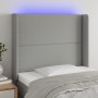 Cabecero con LED de tela gris claro 83x16x118/128 cm de , Cabeceros y pies de cama - Ref: Foro24-3123882, Precio: 72,78 €, De...