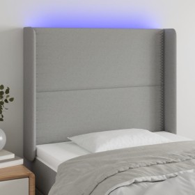 Light gray fabric headboard with LED 83x16x118/128 cm by , Headboards and footboards - Ref: Foro24-3123882, Price: 72,90 €, D...