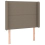 Headboard with LED in taupe gray fabric 93x16x118/128 cm by , Headboards and footboards - Ref: Foro24-3123894, Price: 85,99 €...