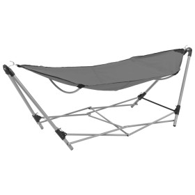 Hammock with folding stand gray by vidaXL, Hammocks - Ref: Foro24-44366, Price: 92,99 €, Discount: %