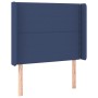 Blue fabric headboard with LED 93x16x118/128 cm by , Headboards and footboards - Ref: Foro24-3123896, Price: 85,99 €, Discoun...