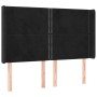 Black velvet headboard with LED 147x16x118/128 cm by , Headboards and footboards - Ref: Foro24-3123958, Price: 126,38 €, Disc...