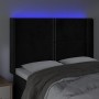 Black velvet headboard with LED 147x16x118/128 cm by , Headboards and footboards - Ref: Foro24-3123958, Price: 126,38 €, Disc...