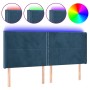 Dark blue velvet LED headboard 163x16x118/128 cm by , Headboards and footboards - Ref: Foro24-3123966, Price: 143,14 €, Disco...