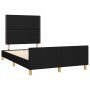 Estructura de cama con cabecero de tela negro 120x200 cm de , Camas y somieres - Ref: Foro24-3124962, Precio: 181,99 €, Descu...