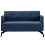 Sofá de 2 plazas tapizado de tela azul 115x60x67 cm de vidaXL, Sofás - Ref: Foro24-247180, Precio: 234,95 €, Descuento: %