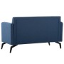 Sofá de 2 plazas tapizado de tela azul 115x60x67 cm de vidaXL, Sofás - Ref: Foro24-247180, Precio: 234,95 €, Descuento: %