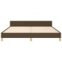 Bed frame with brown fabric headboard 180x200 cm by , Beds and slatted bases - Ref: Foro24-3124995, Price: 240,99 €, Discount: %