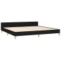 Estructura de cama con cabecero de tela negro 200x200 cm de , Camas y somieres - Ref: Foro24-3125002, Precio: 228,51 €, Descu...