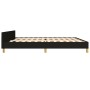 Estructura de cama con cabecero de tela negro 200x200 cm de , Camas y somieres - Ref: Foro24-3125002, Precio: 228,51 €, Descu...